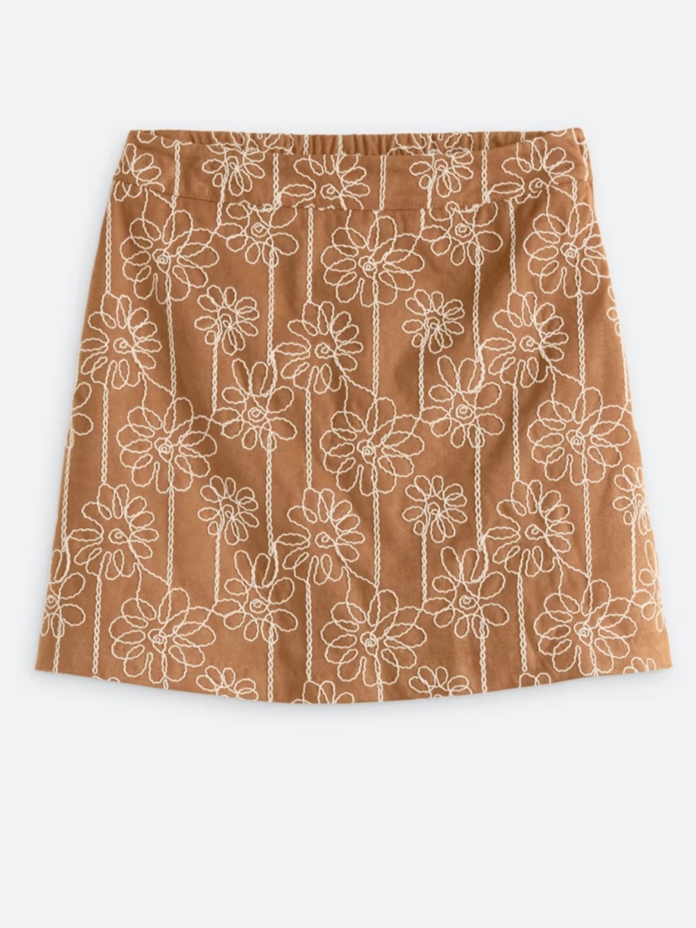 Skies Are Blue camel tricia faux suede mini skirt